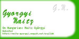 gyorgyi maitz business card